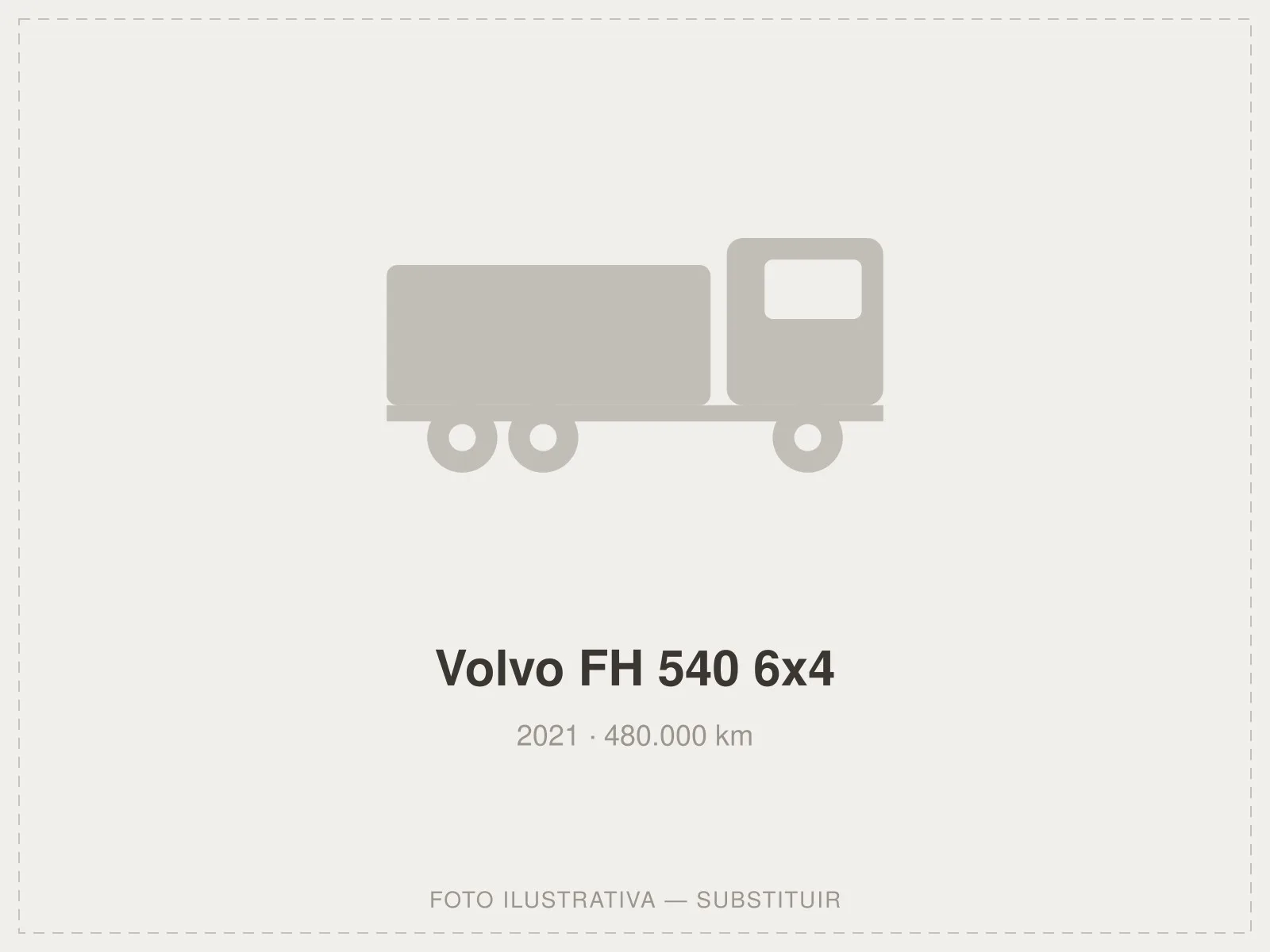 Foto de espaço reservado para o Volvo FH 540 6x4 2021
