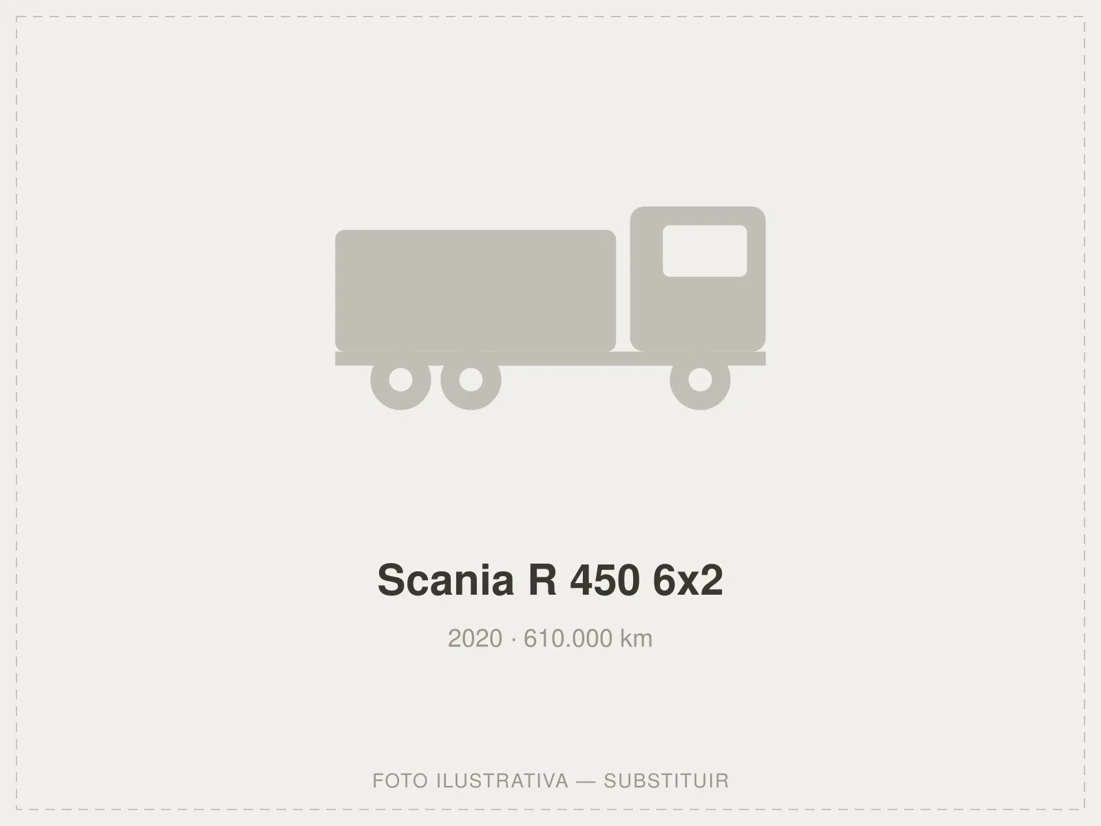 Foto de espaço reservado para a Scania R 450 6x2 2020